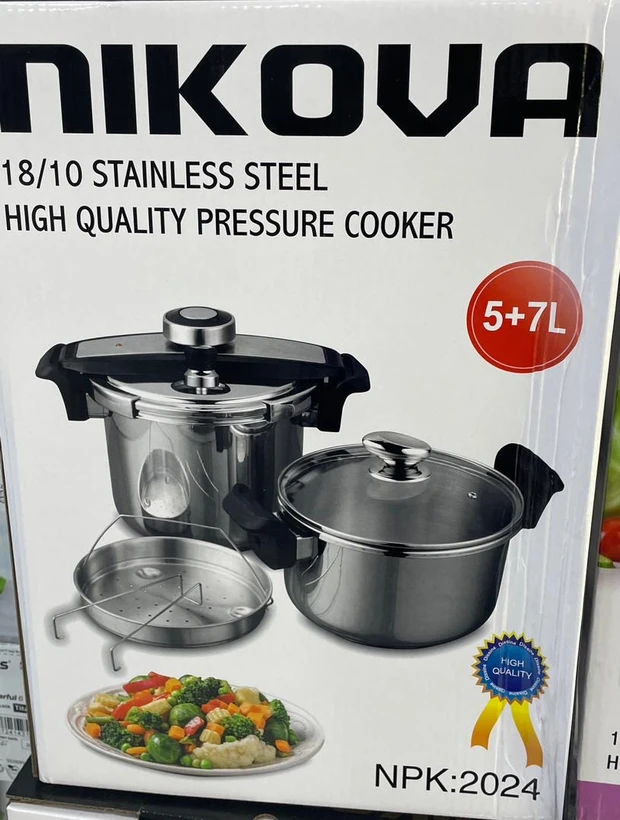 زودپز دوقلو نیکووا ظرفیت 7.5 لیتر مدل NPK:2024