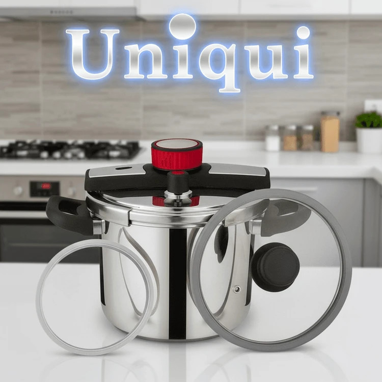 زود پز ۷ لیتری یونیک- درب کلیپسی+ درب شیشه ای- مدل UN-07