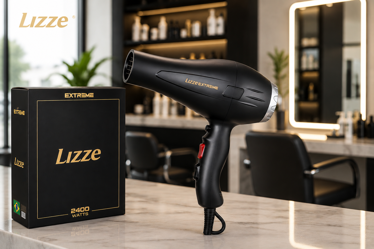 سشوار حرفه‌ای لیز Lizze Extreme 2400 وات | موتور AC پرقدرت با باد سرد