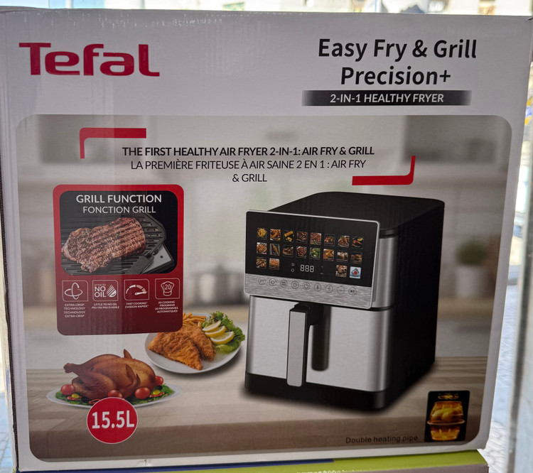 سرخکن دو المنت تفال Tefal Easy Fry & Grill Precision+ ظرفیت 15.5 لیتر | ایرفرایر و گریل 2 کاره