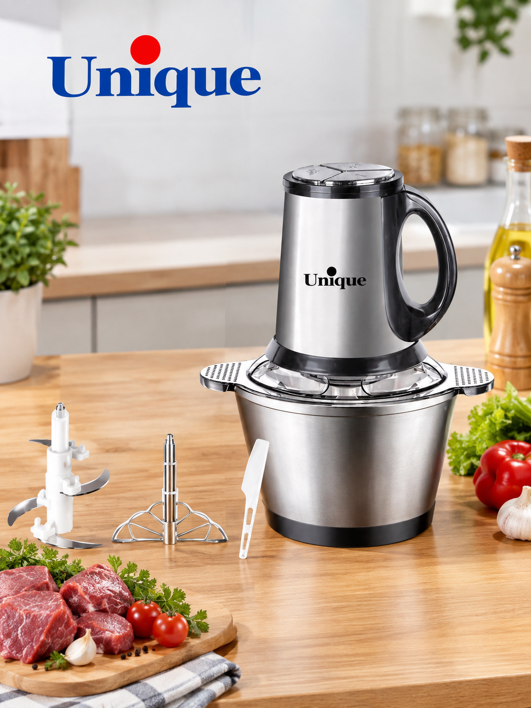 خردکن چندکاره یونیک Unique مدل DAVID3L ظرفیت 3 لیتر توان 1500 وات